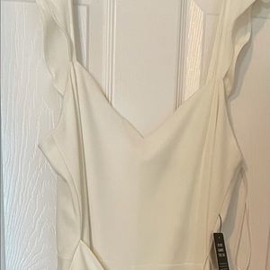 WHITE ANKLE CROPPED JUMPSUIT